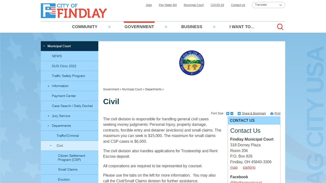 Civil | City of Findlay, OH